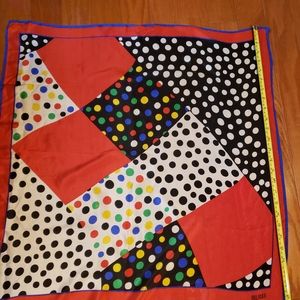 Vintage 60's Mod Silk Bill Blass Scarf 27"